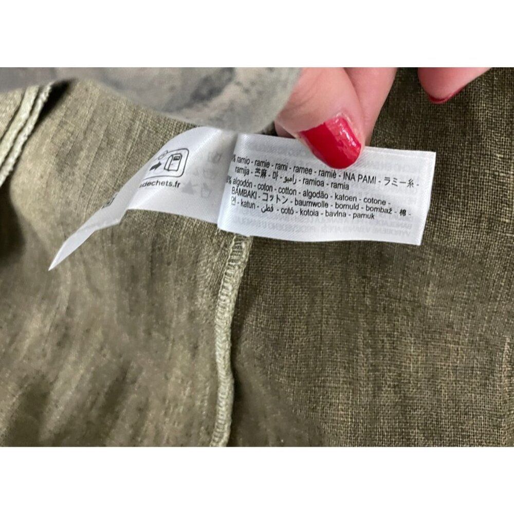 Zara Womens Dress L Green Tie Dye Cotton Blend Maxi Summer 8491/056 NWT - Picture 12 of 16